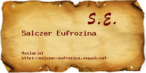 Salczer Eufrozina névjegykártya