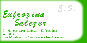 eufrozina salczer business card